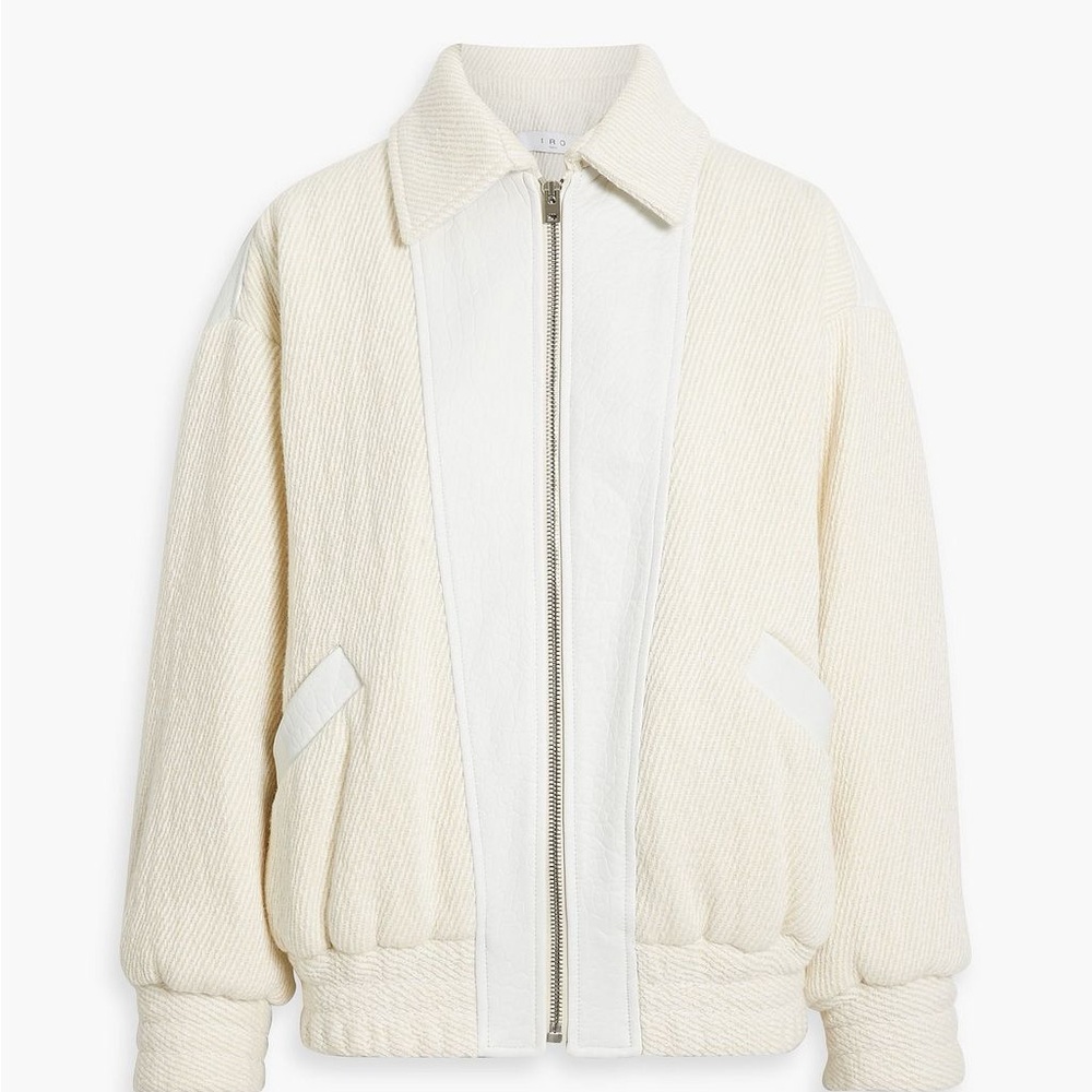 IRO Angello Leather Jacket with Twill